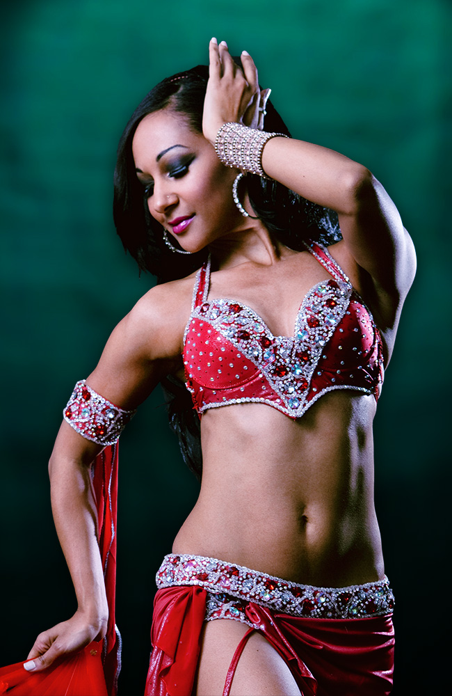 Hen party group having fun at belly dance class Brighton