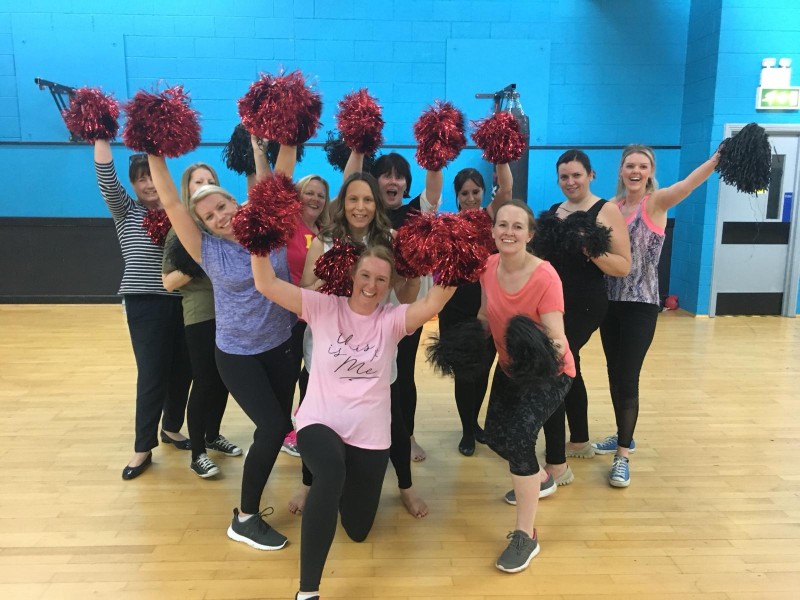 Cheerleading hen party dance class Brighton